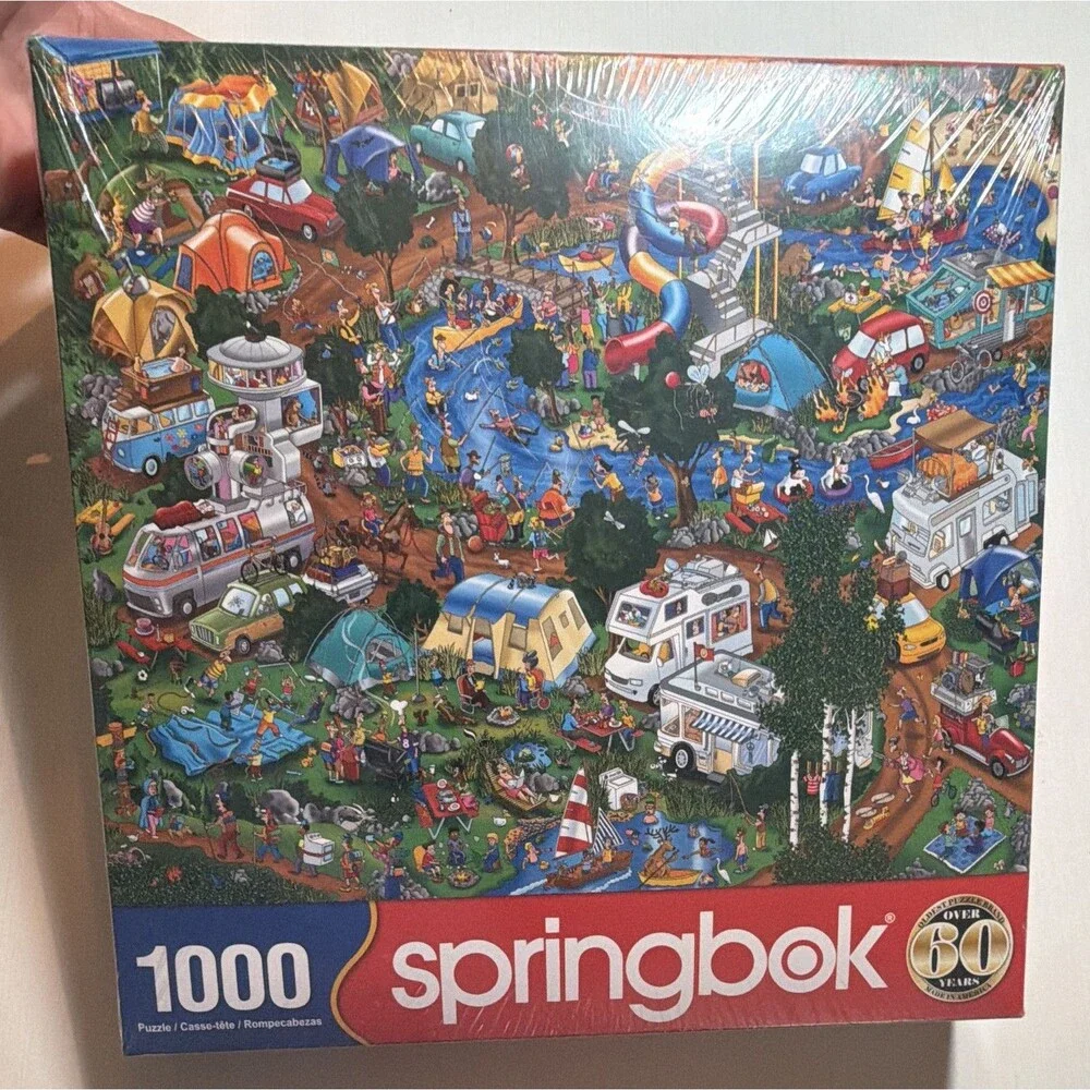 Springbok Camping 1000 Piece Interlocking Cardboard Jigsaw Puzzle 33-11103